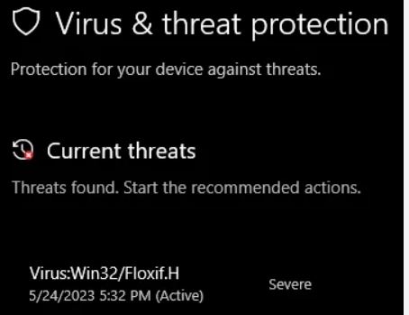 How to Remove Virus:Win32/Floxif.H