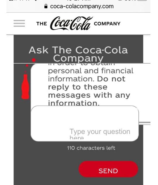 coca cola survey scam
