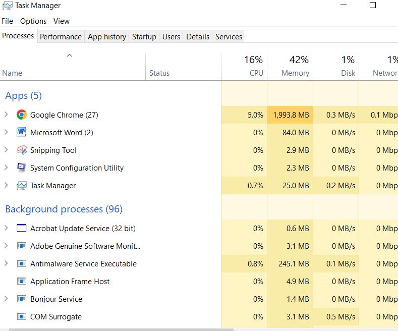 end any virus related process from the Task Manager 